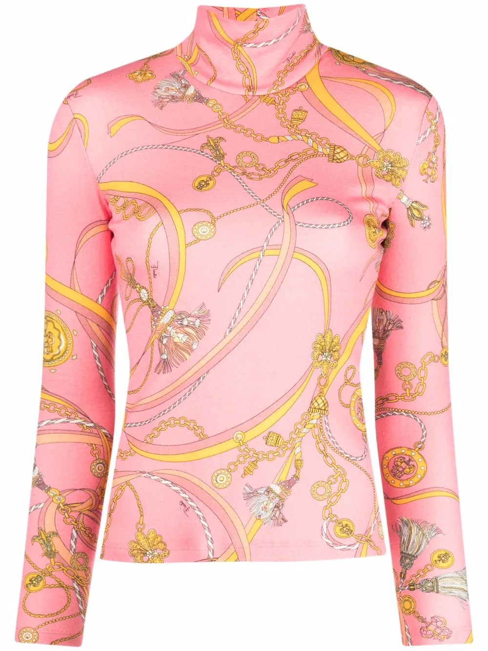 

PUCCI Nappine-print roll-neck top - Rosado