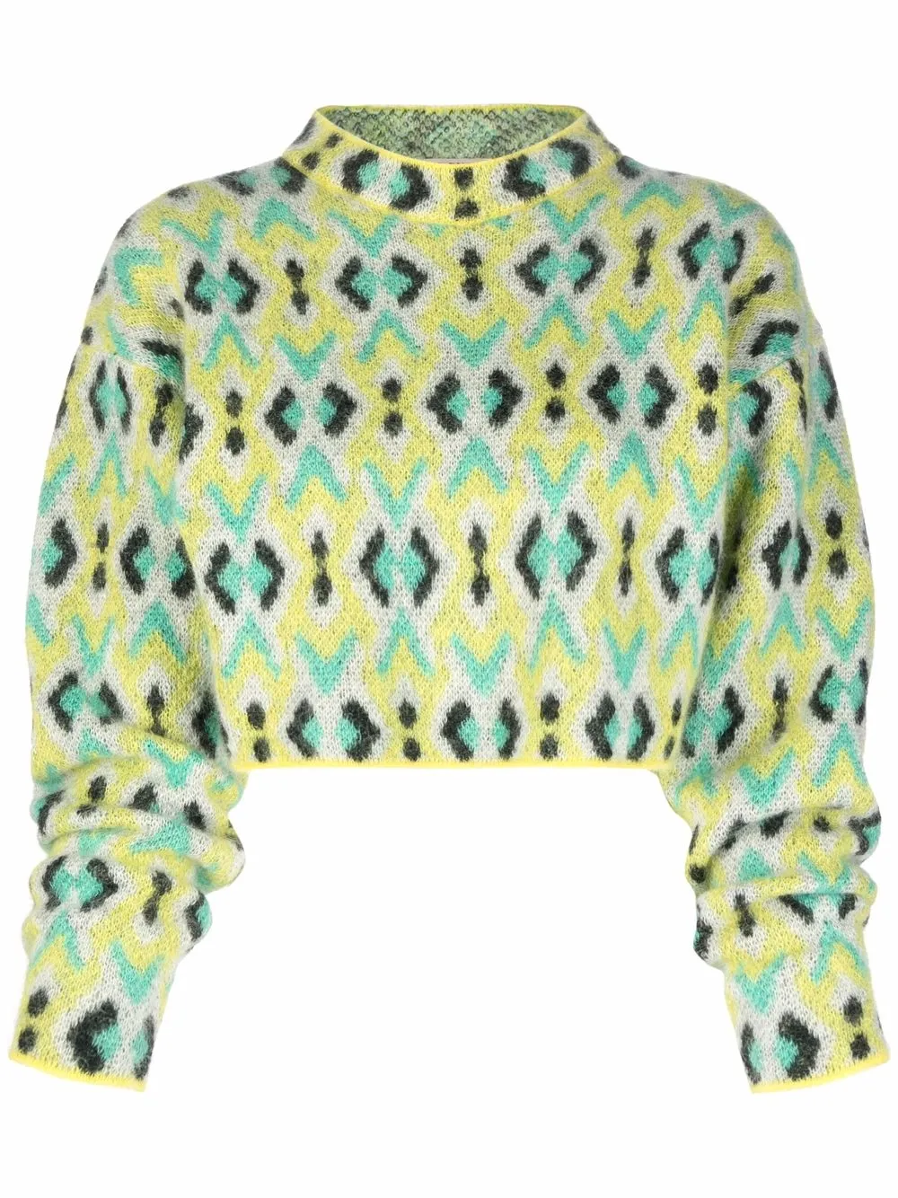 

PUCCI diamond-jacquard knitted jumper - Verde