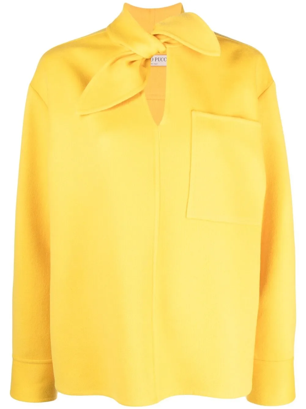 

PUCCI tie-neck virgin wool jumper - Yellow