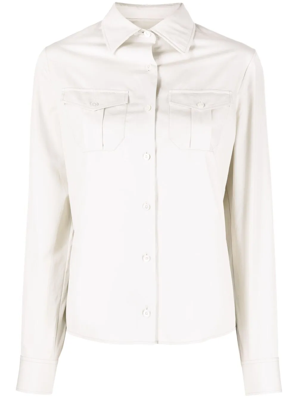 

Lemaire chest-pocket cotton shirt - Neutrals