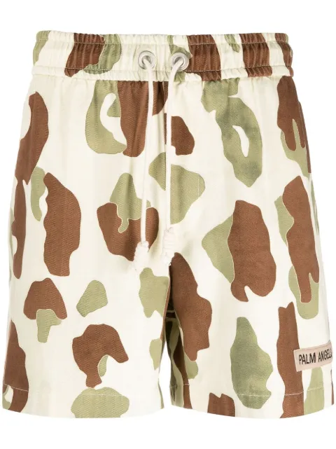 Palm Angels shorts con estampado militar 