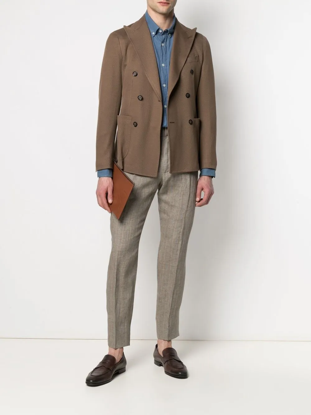 фото Z zegna зауженные брюки в полоску