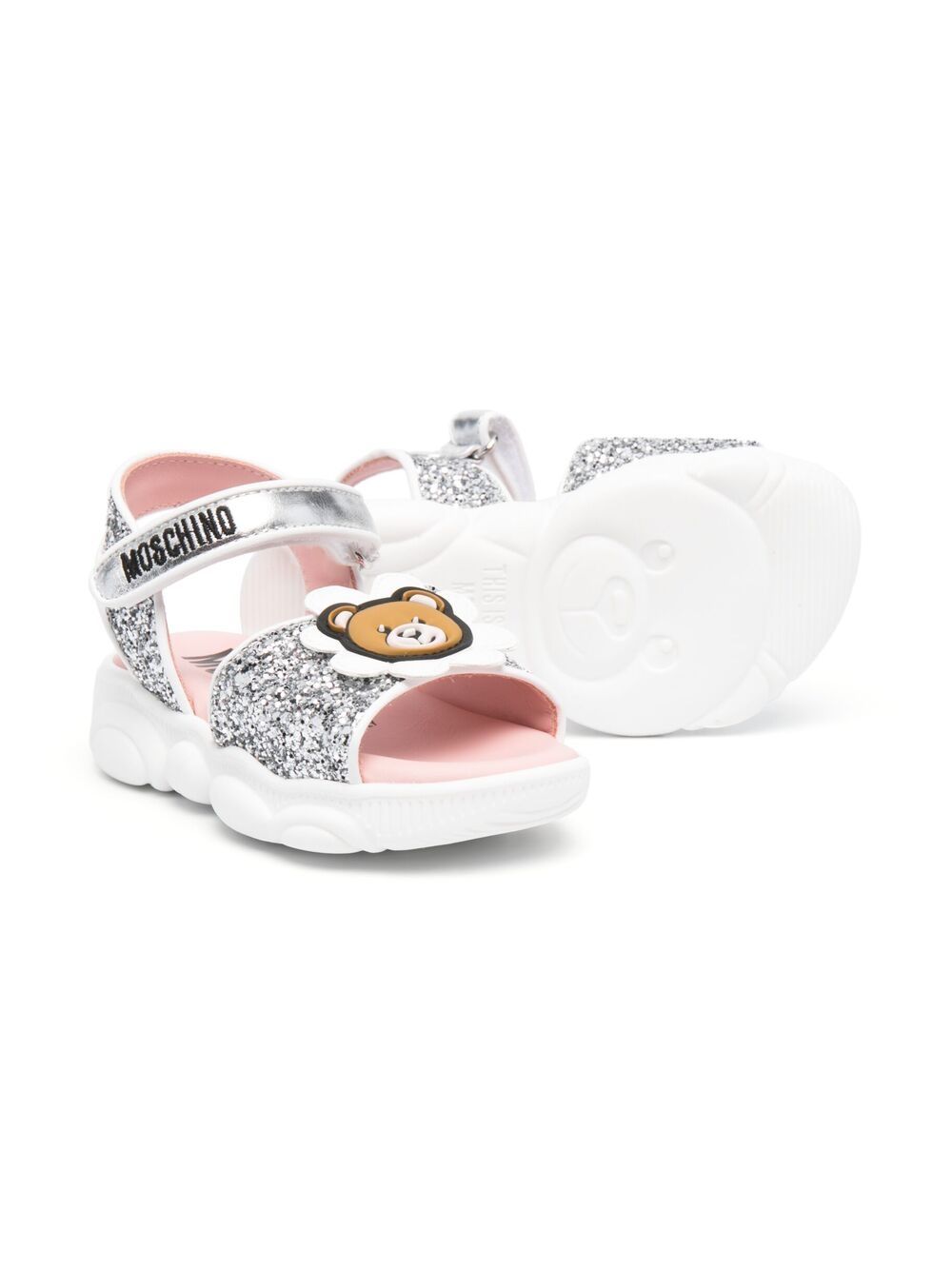 фото Moschino kids сандалии с нашивкой teddy bear