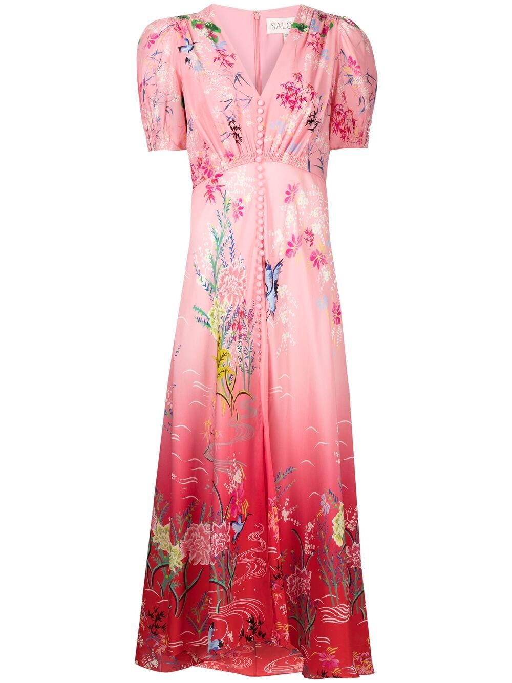 фото Saloni платье leo с цветочным принтом