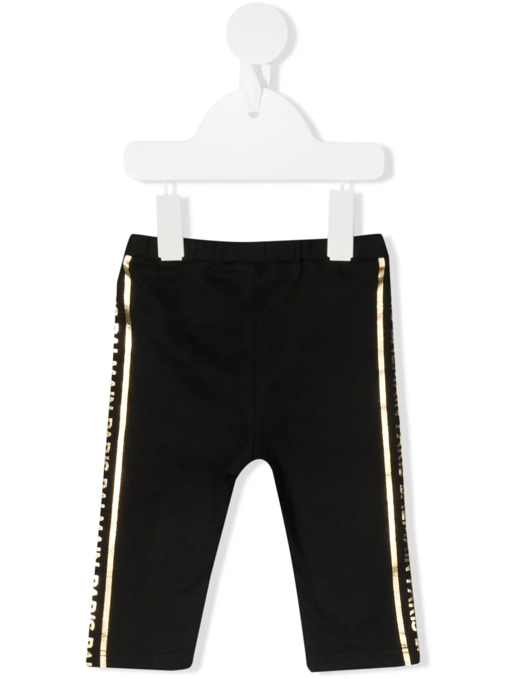 

Balmain Kids leggins con franjas del logo - Negro