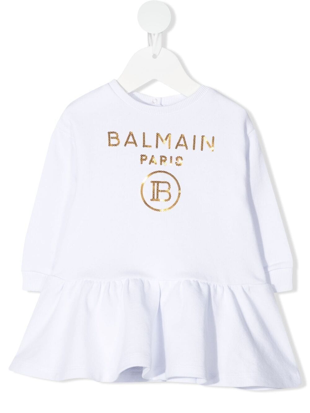 фото Balmain kids logo-print peplum jumper