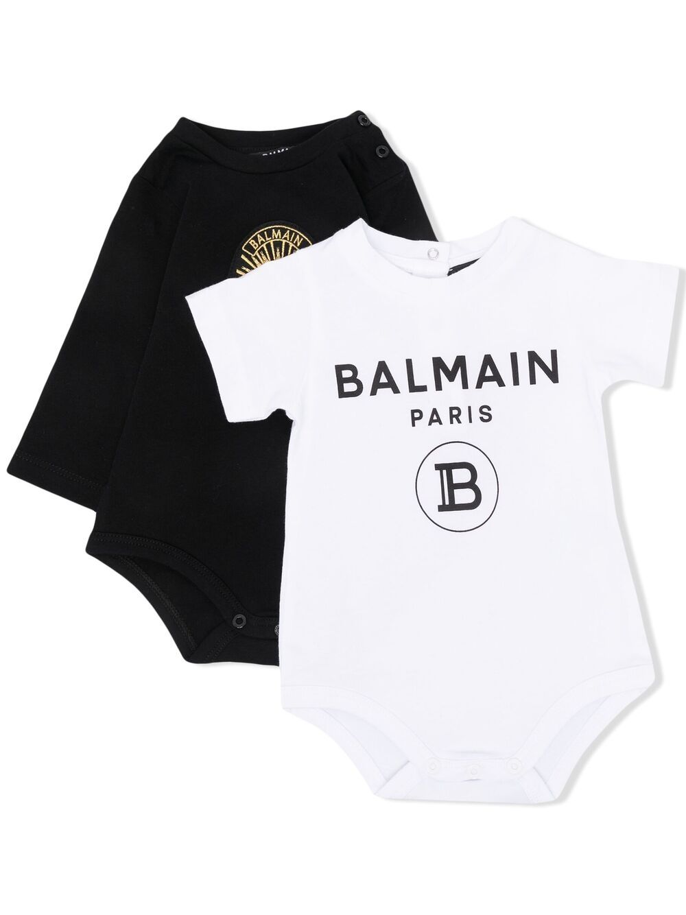 фото Balmain kids комплект из двух комбинезонов с логотипом