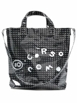 10 CORSO COMO Large fish-print Transparent Tote Bag - Farfetch