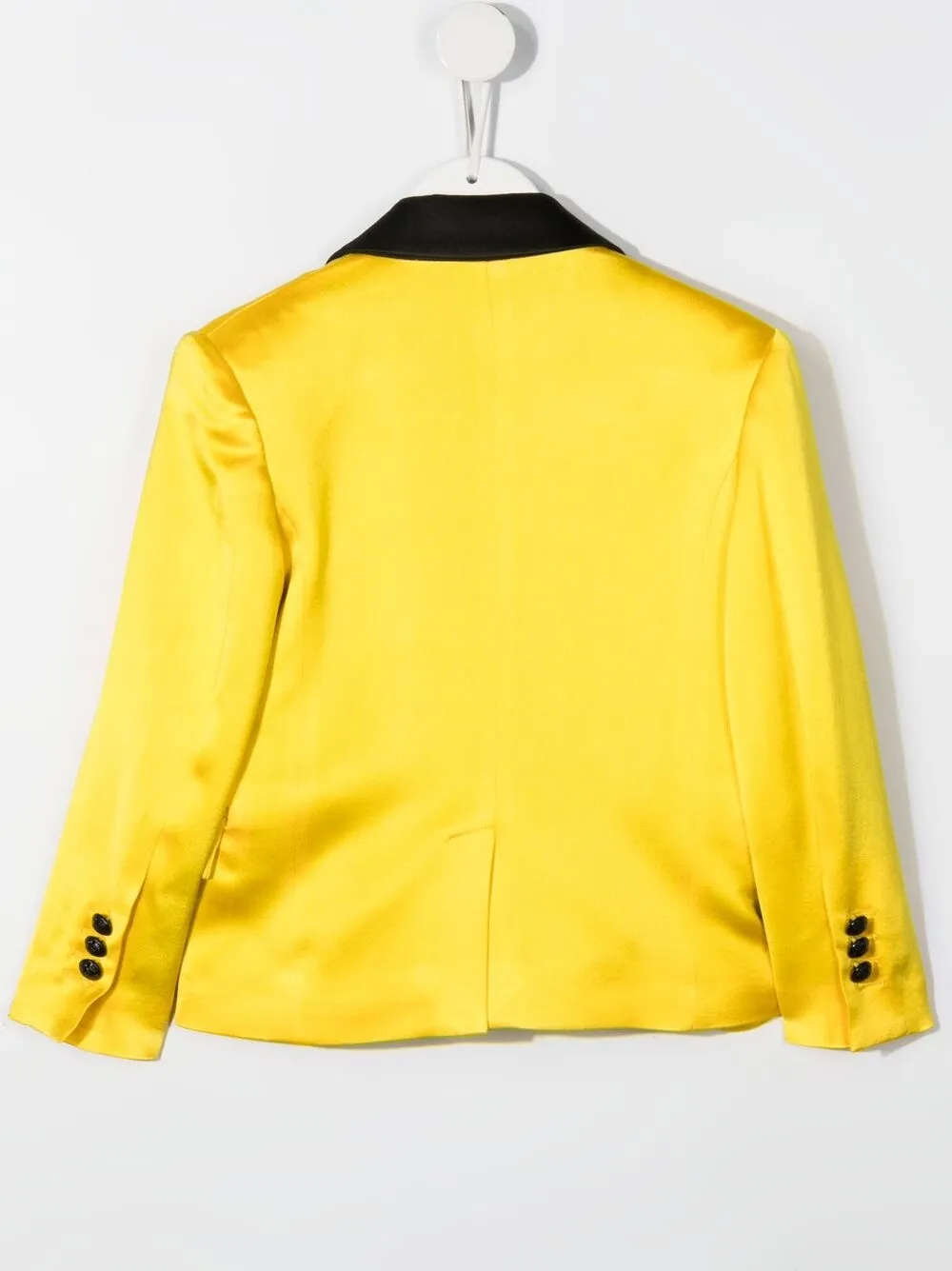Balmain Two-tone Single-breasted Blazer In Yellow