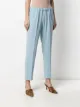 Alberto Biani pressed-crease slip-on trousers