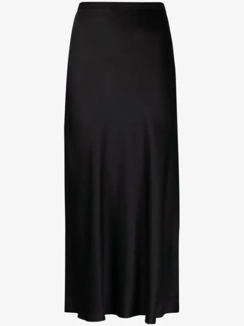 ANINE BING Bar fluted silk skirt