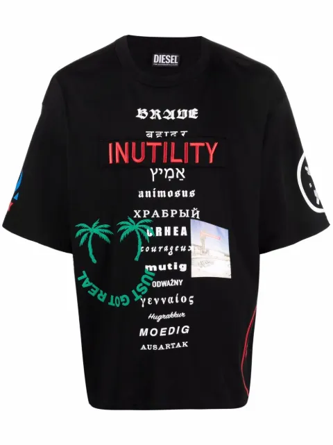 Diesel playera con estampado gráfico