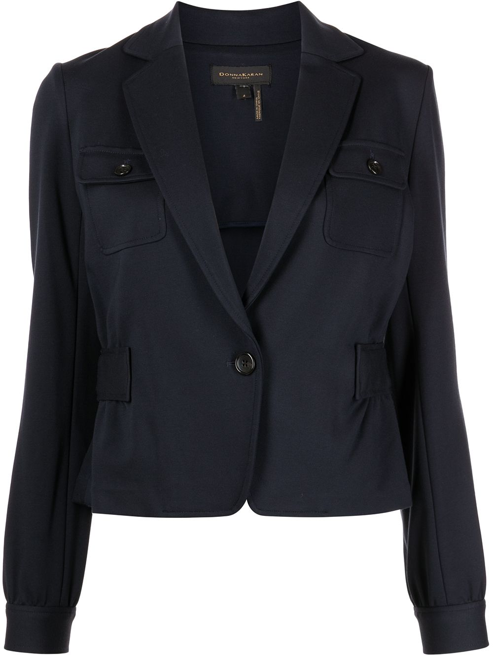 DONNA KARAN SINGLE-BREASTED BELTED BLAZER