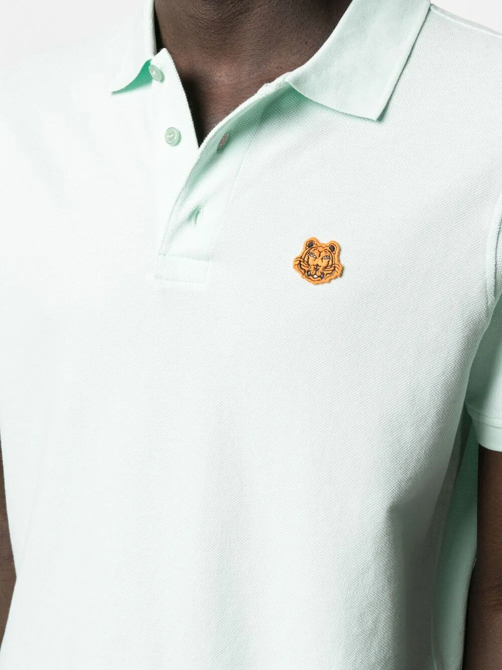 фото Kenzo рубашка поло с нашивкой tiger