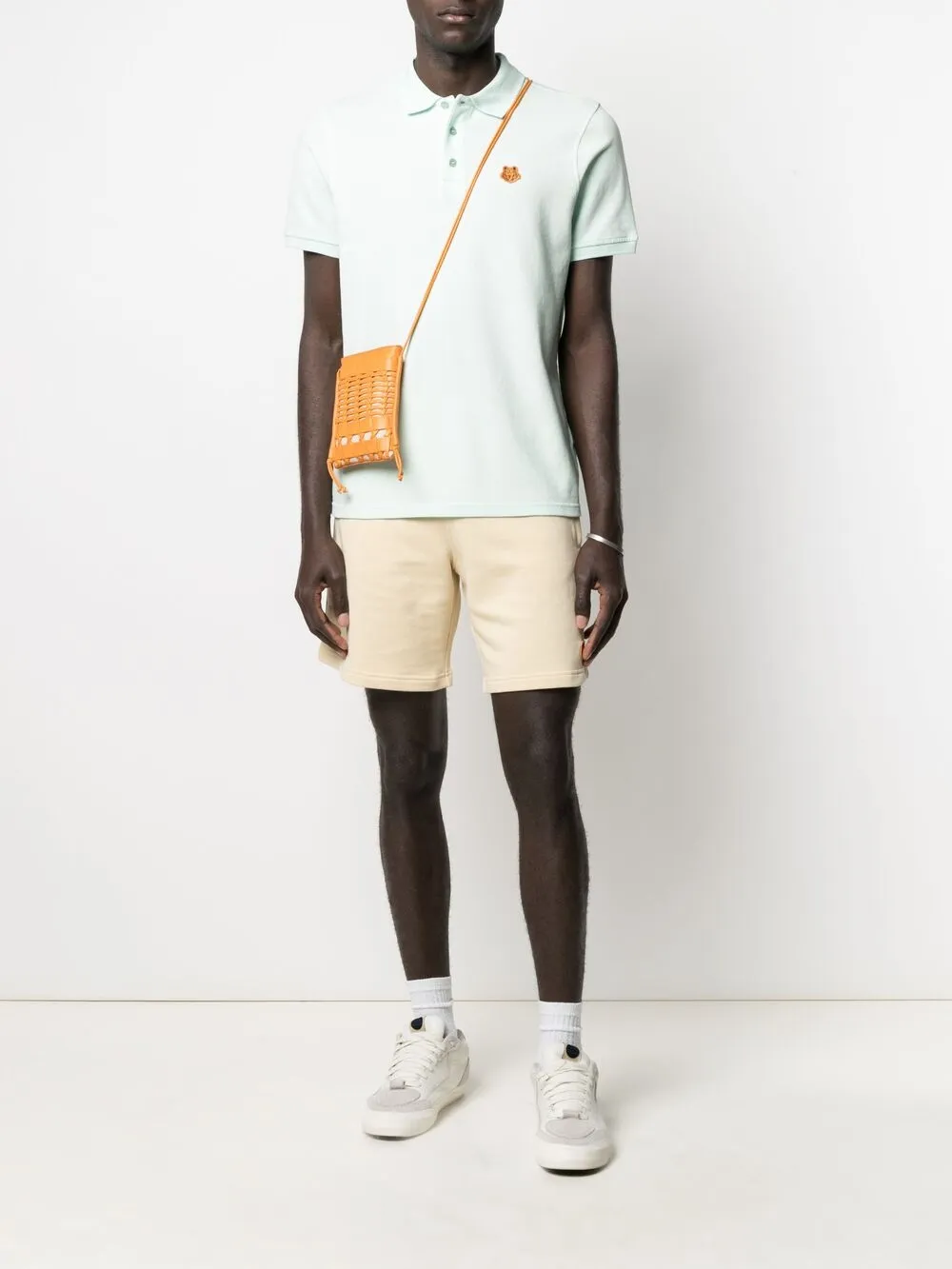 фото Kenzo рубашка поло с нашивкой tiger