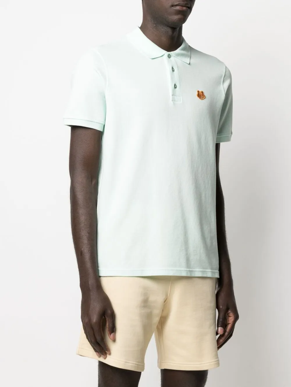 фото Kenzo рубашка поло с нашивкой tiger