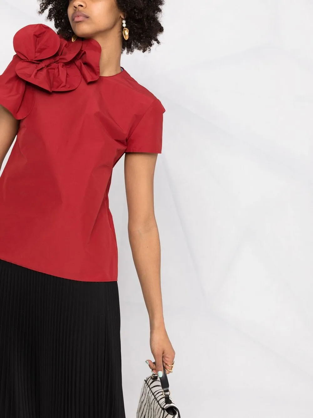 фото Red valentino ruffle-trim blouse