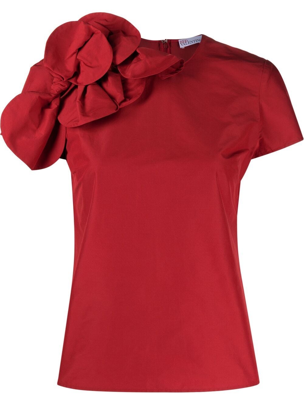 Red Valentino Ruffle-trim Blouse In Red