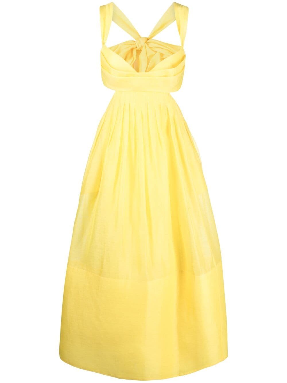 Zimmermann Botanica Bralette Organza Dress In Yellow