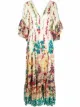 Image 1 of La Doublej Bella flared maxi silk dress