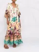 Image 2 of La Doublej Bella flared maxi silk dress