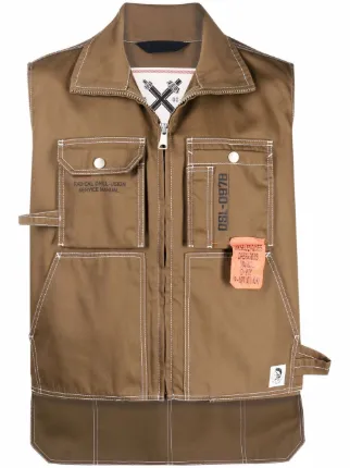 Diesel hidden-pocket Workwear Vest - Farfetch