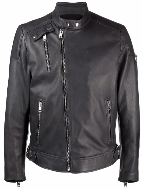 Diesel chamarra biker con diseño descentrado