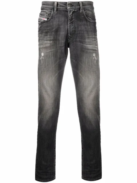 Diesel faded-effect distressed jeans
