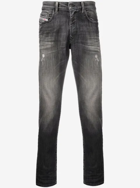 Diesel faded-effect distressed jeans