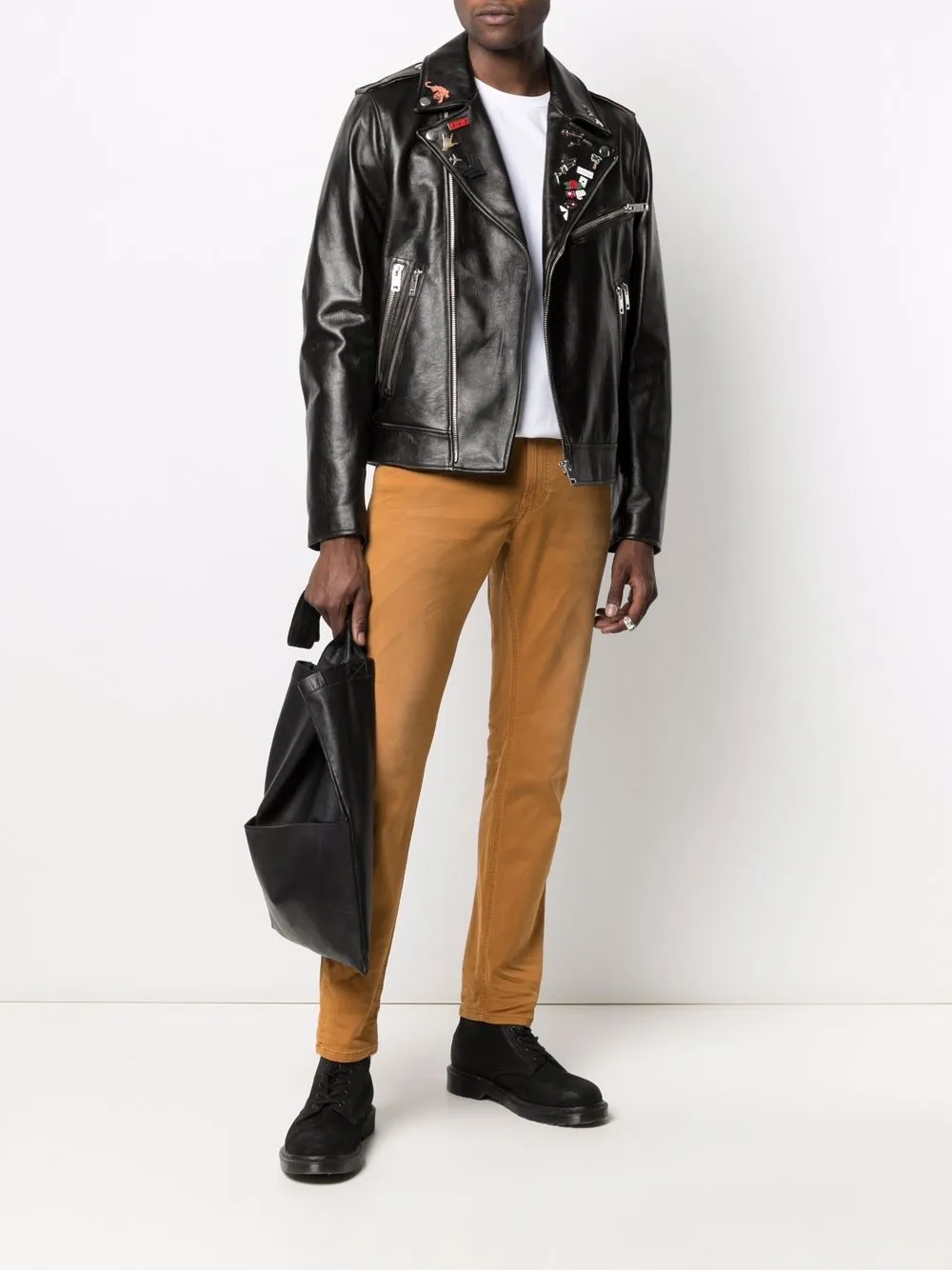 фото Diesel байкерская куртка treated