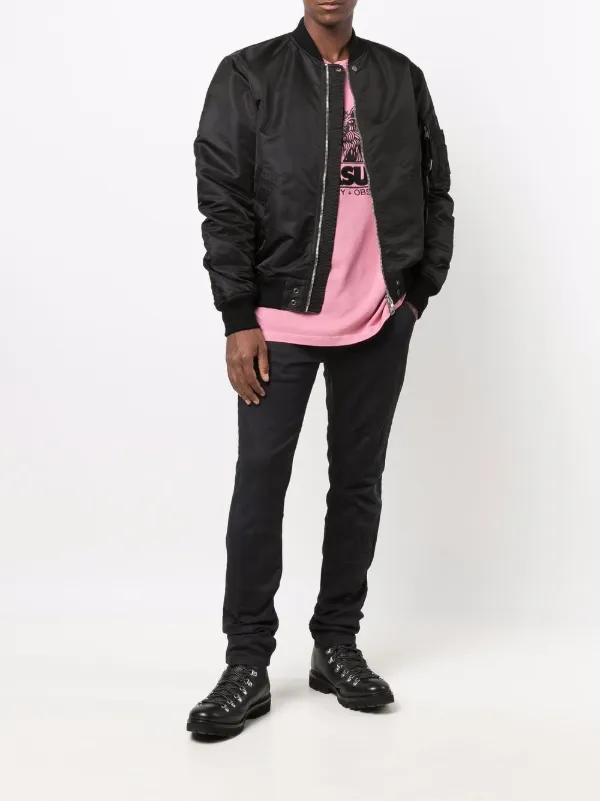 black padded bomber jacket