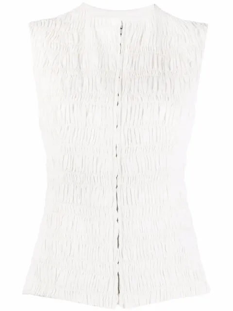 Jil Sander smocking-detail sleeveless top