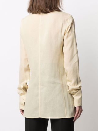 band-collar long-sleeve shirt展示图