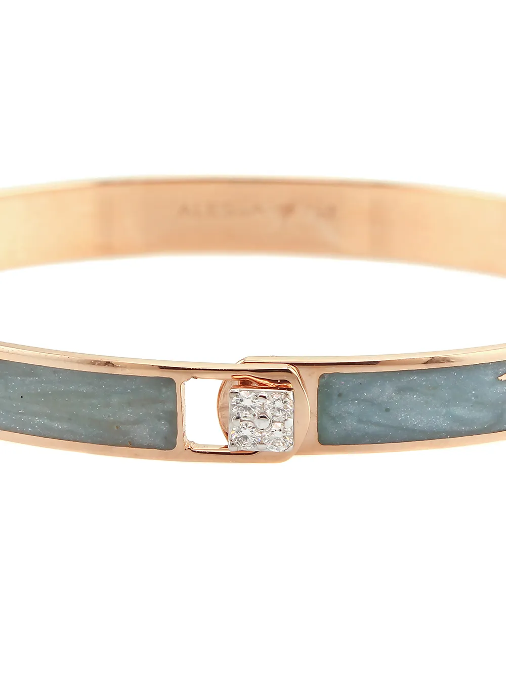 Alessa 18kt Rose Gold Spectrum Enamel And Diamond Bangle In Pink