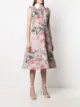 Patou floral print flared dress