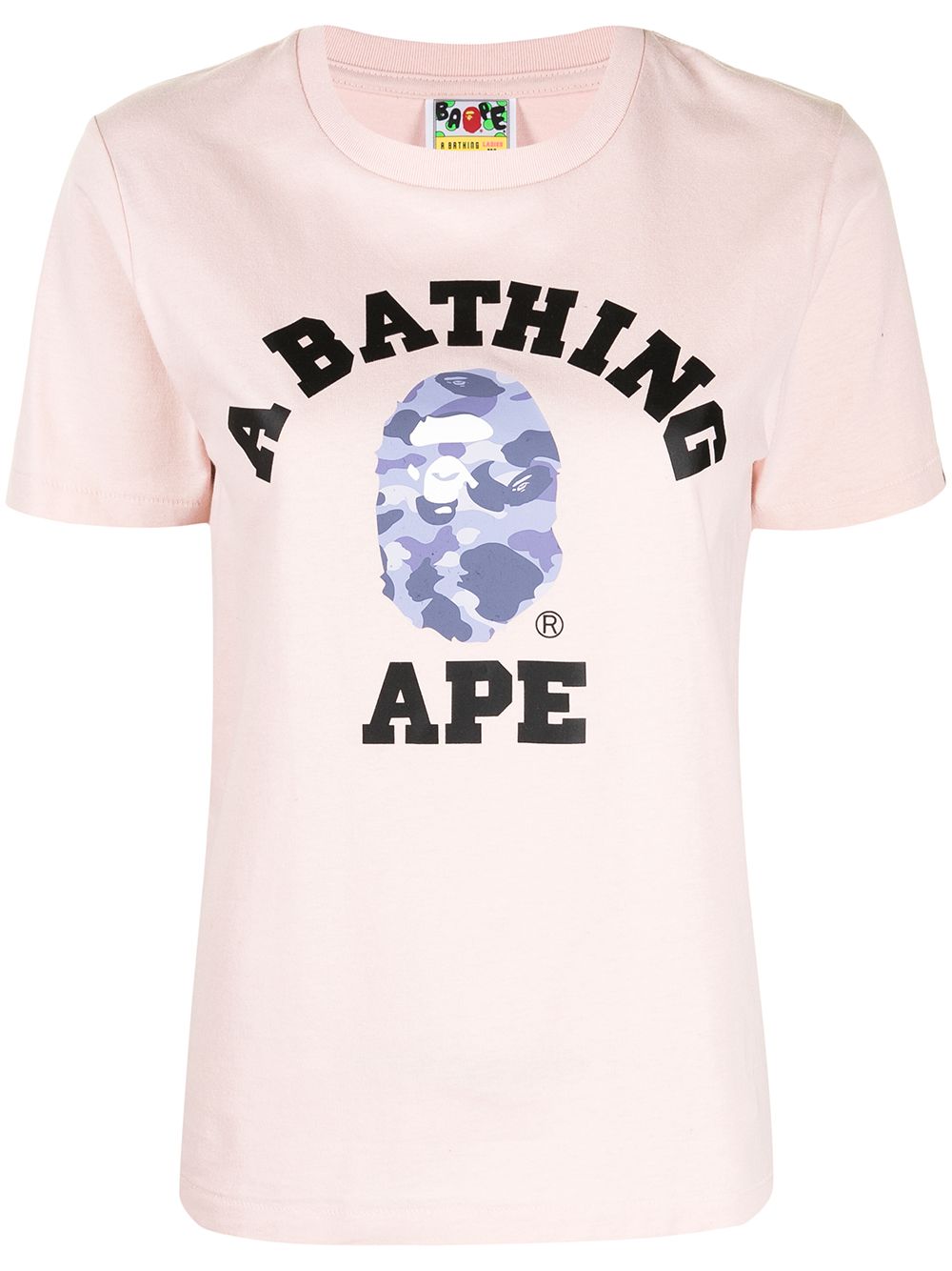 A Bathing Ape Logo Print T-shirt In Pink