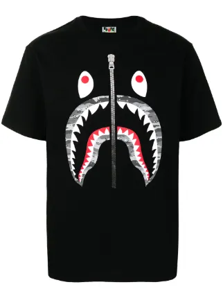 a bathing ape shark tee