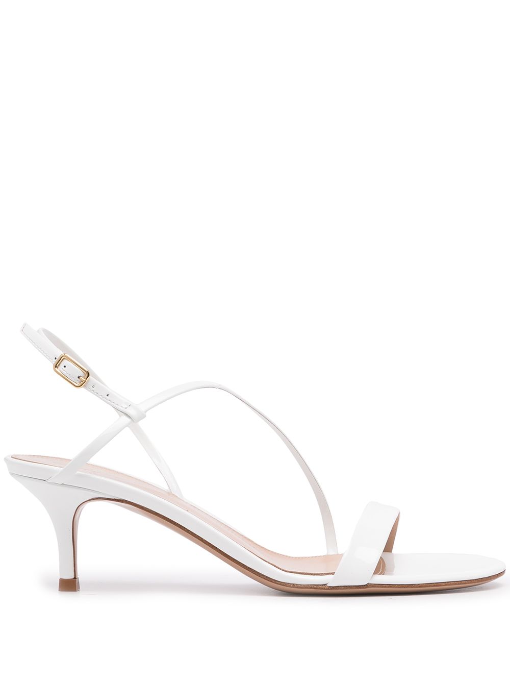 Gianvito Rossi Manhattan 55mm Leather Sandals In White