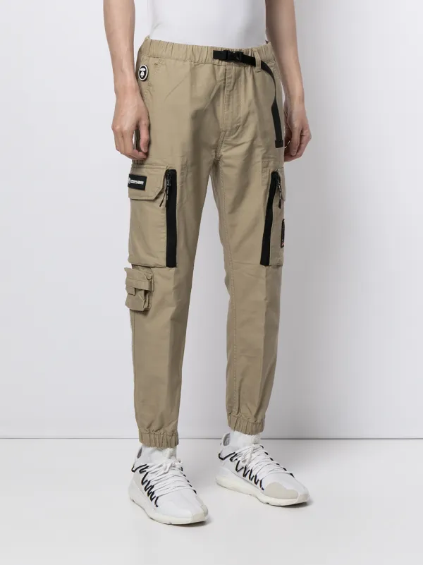 pe By A Bathing Ape Logo Patch Cargo Trousers Farfetch