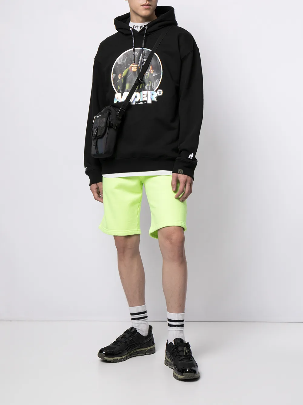 AAPE BY *A BATHING APE® Hoodie met print - Zwart