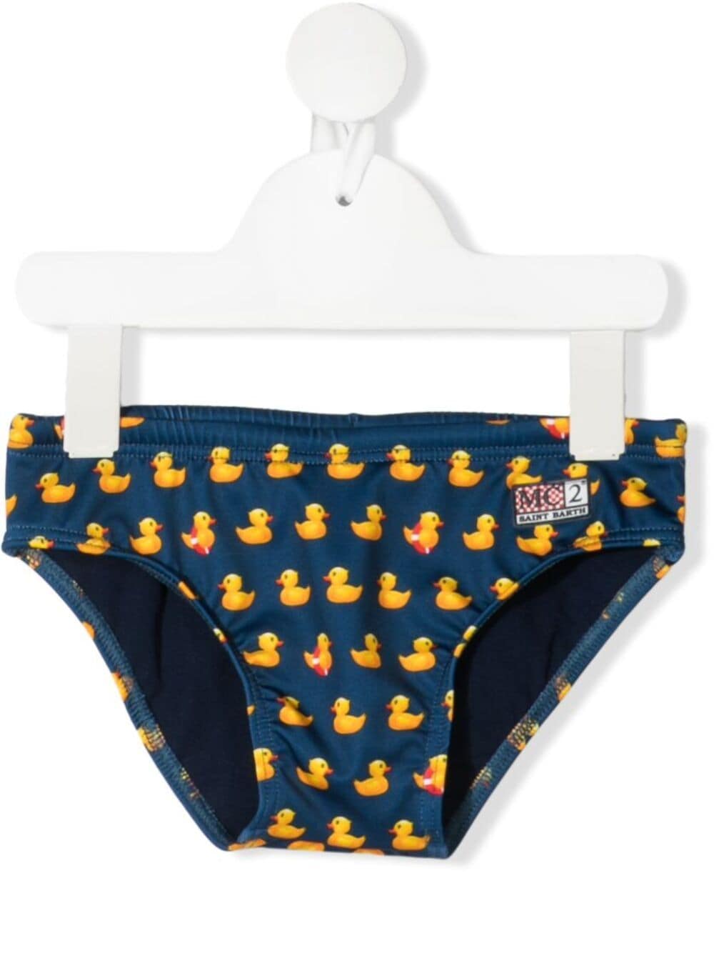 Mc2 Saint Barth Kids' Duck Pattern Swimming Trunks In Blue