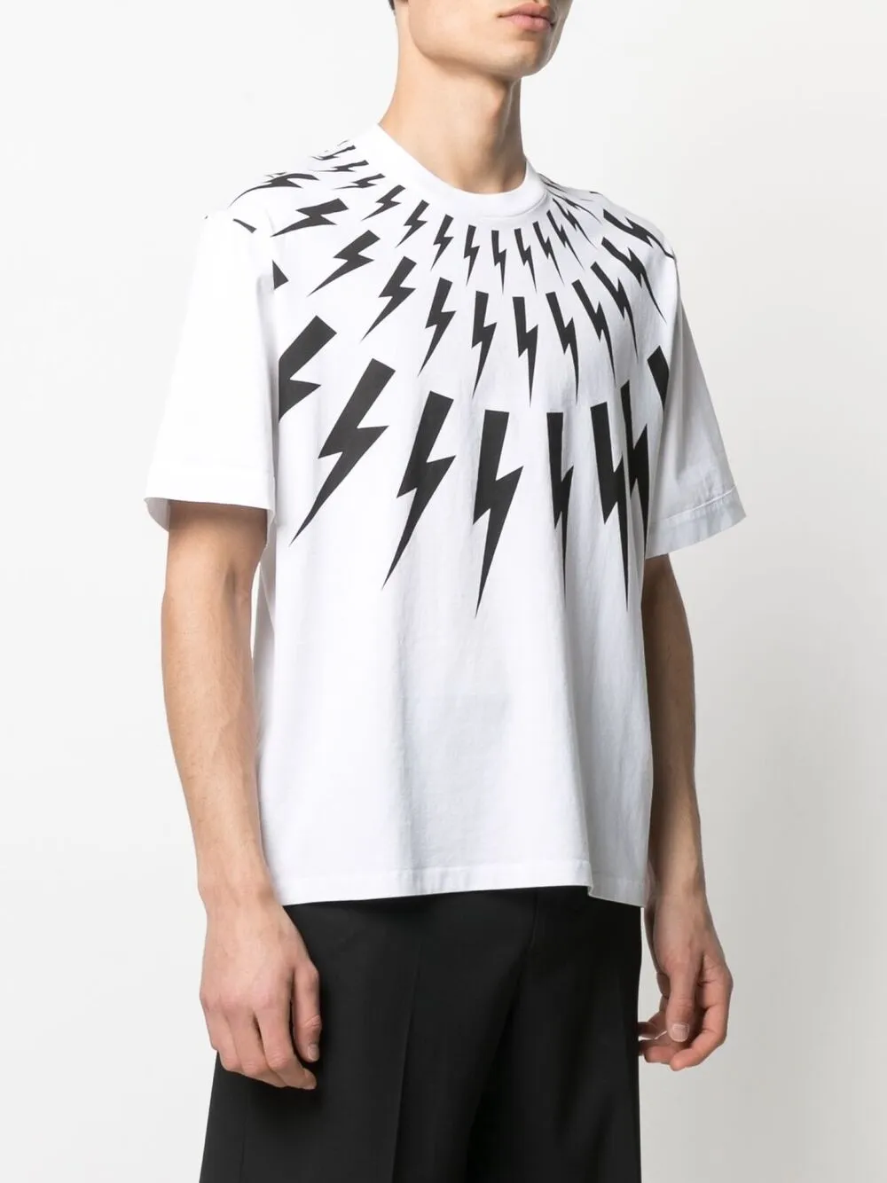 фото Neil barrett футболка с принтом thunderbolt