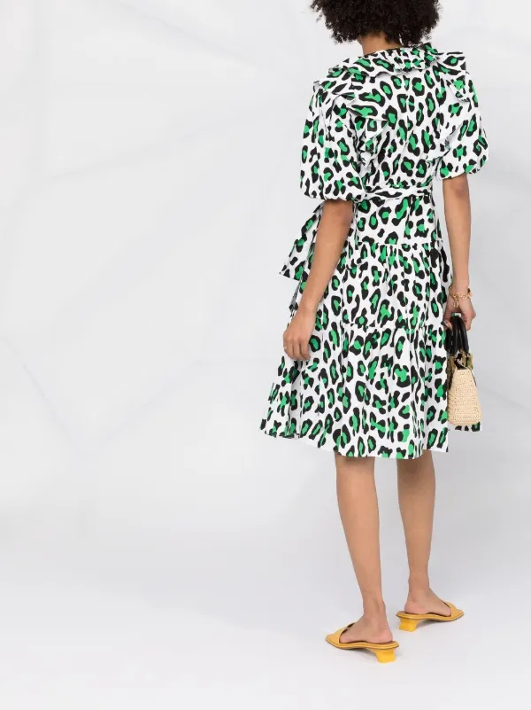 dvf leopard wrap dress