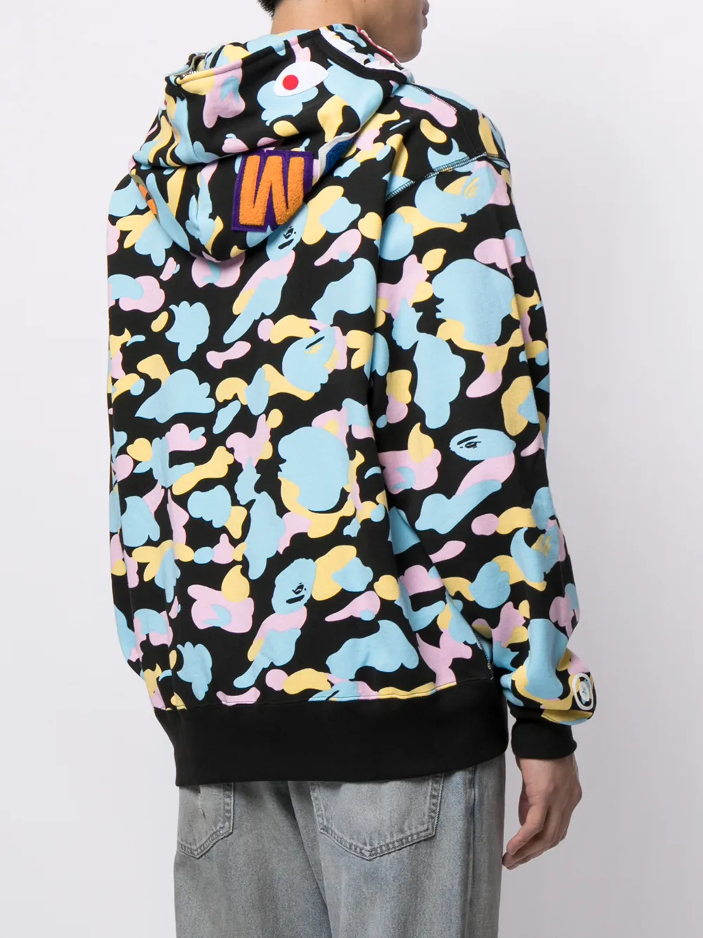 фото A bathing ape® худи на молнии с камуфляжным принтом
