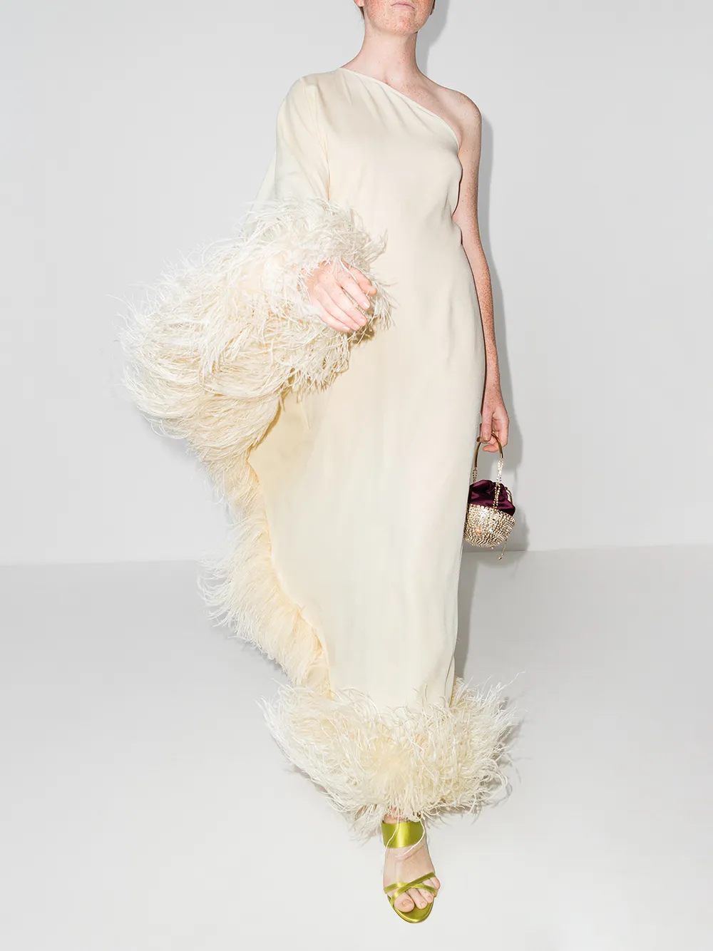 фото Taller marmo платье ubud с перьями