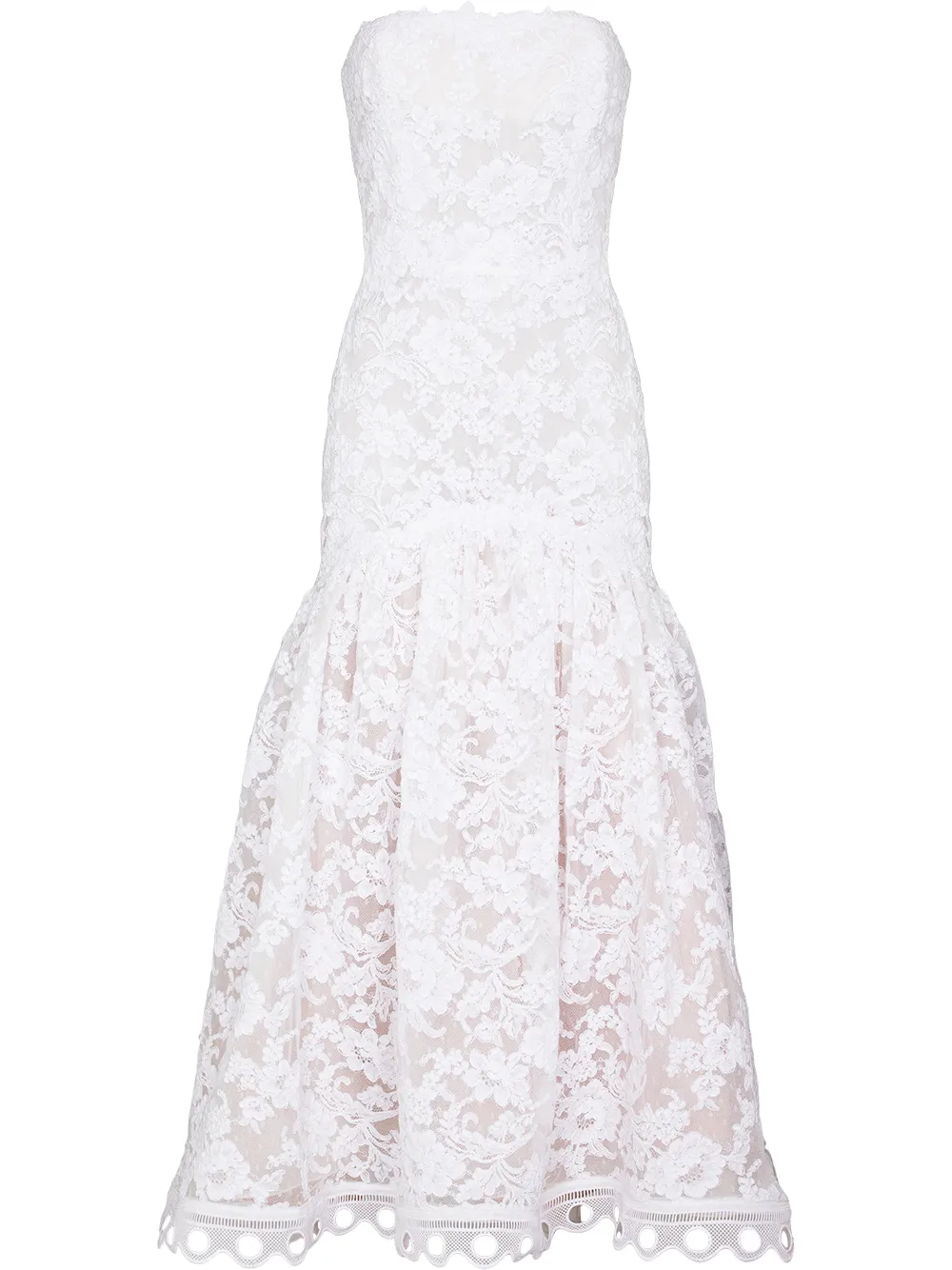 Image 1 of Silvia Tcherassi Cintia strapless lace midi dress