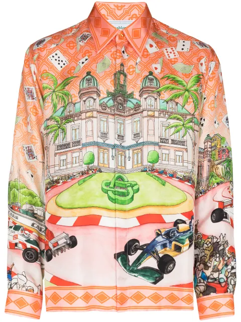 Casablanca King Of Cards-print Silk 