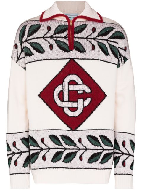 Casablanca suéter con medio cierre