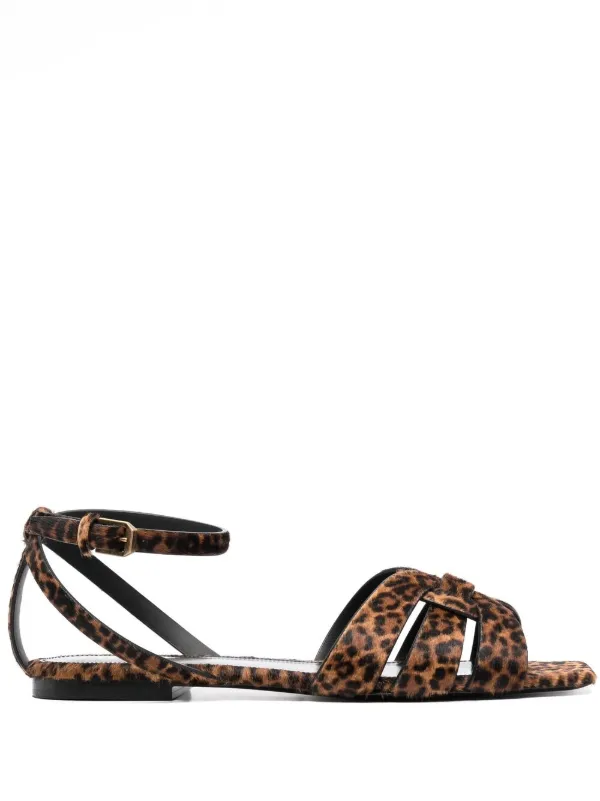 saint laurent leopard sandals