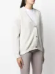 Closed V-neck knitted cardigan